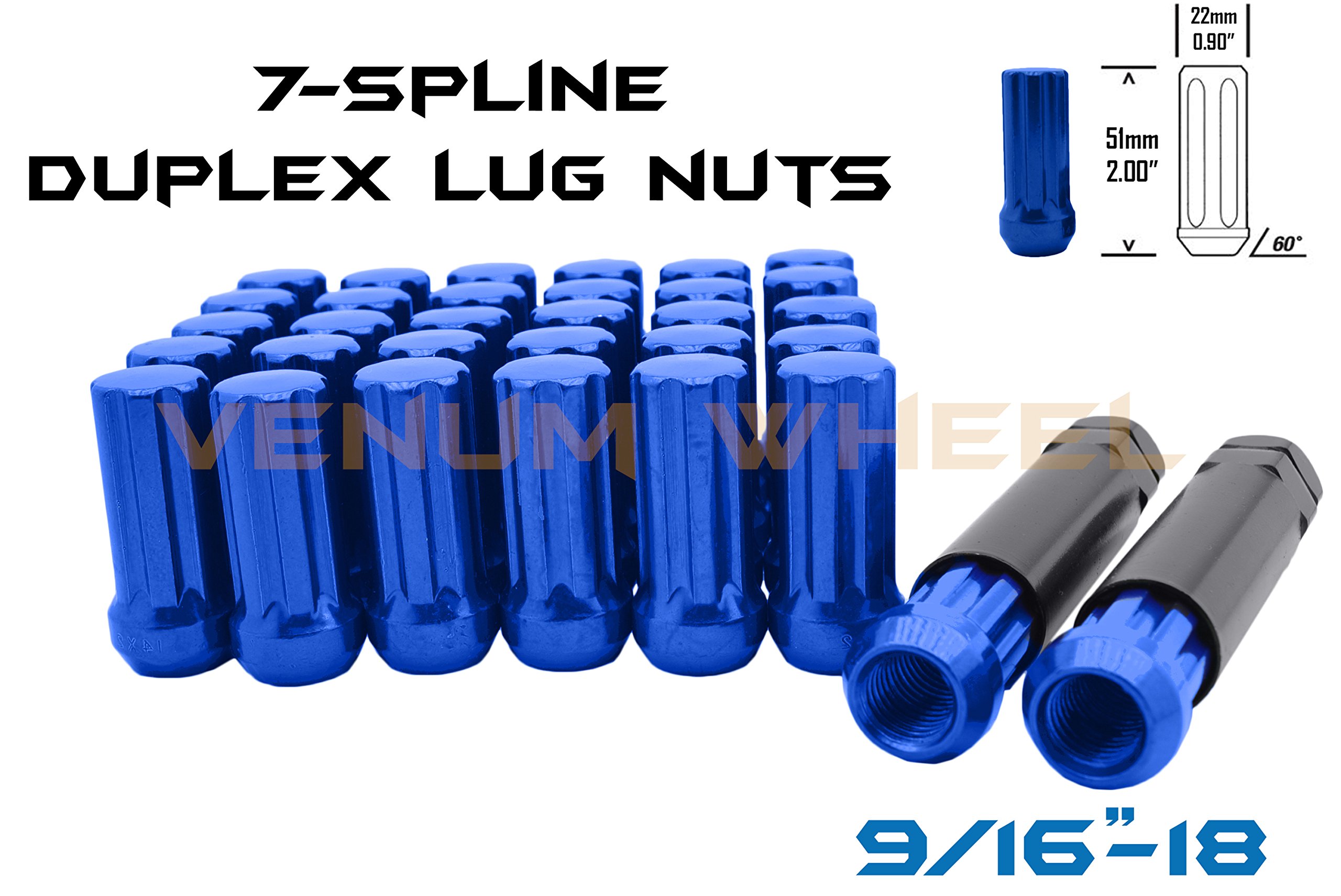 Buy Venum wheel accessories 20 Pc 9/16"18 Ram 1500 Blue Spline