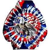 TZQPSJW Unisex Tie Dye Hoodie Hooded Sweatshirt Kangaroo Pocket Pullover Hoodies for Men Women Adult