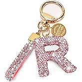 Initial Letter Keychain for Women Girls, Bling cute KeyChain for Car Key Accessories Lanyard and Backpack Bag,Perfect Gift