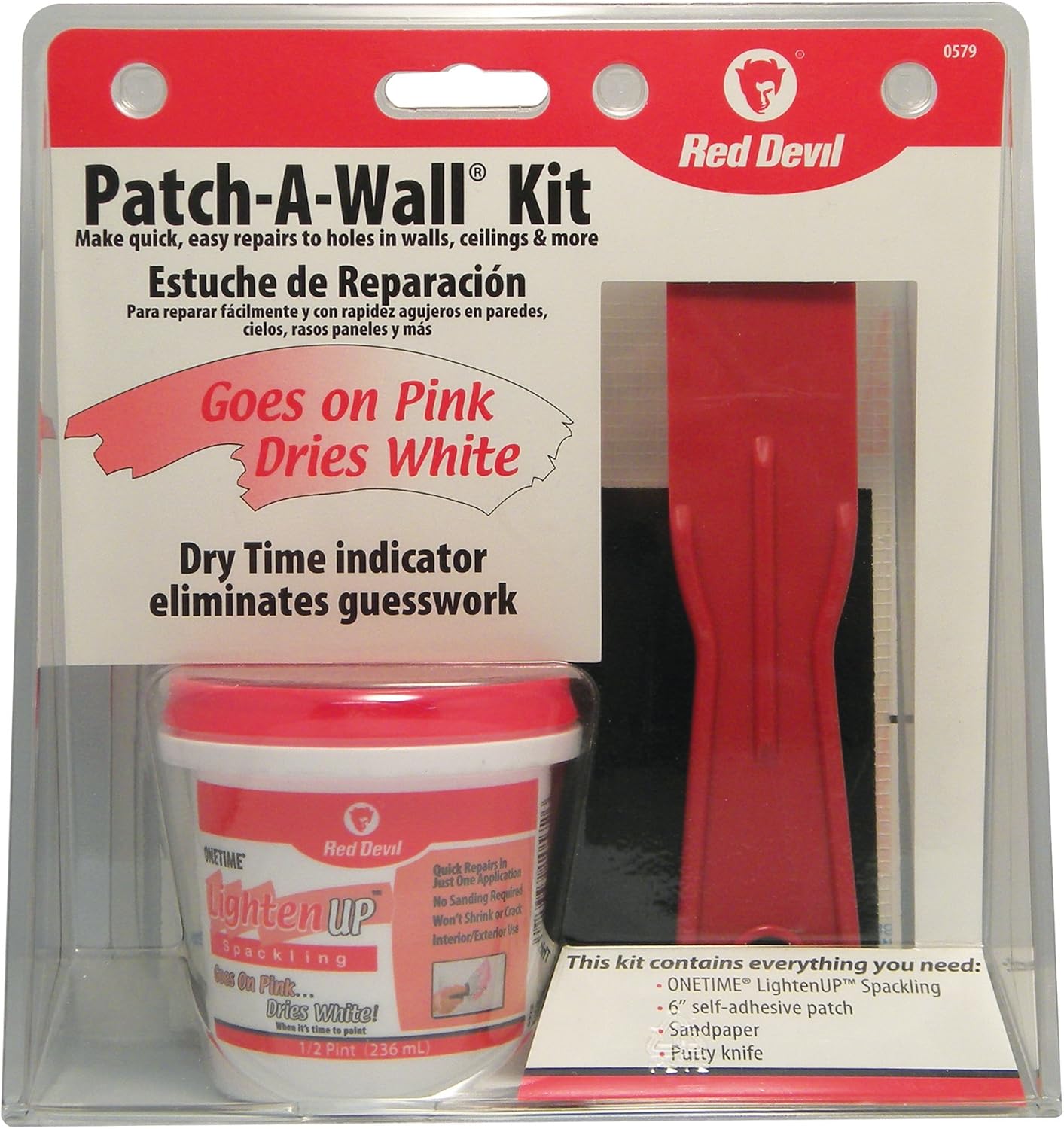 Red Devil 0579 Lighten Up 5 Pint Patch A Wall Repair Kit Wall