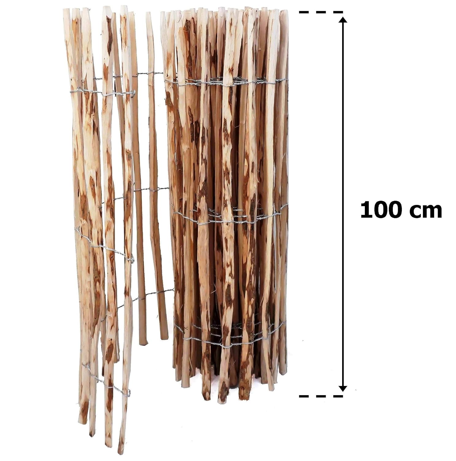 BOGATECO Valla de Madera de Avellano | 500 cm de Largo & 100 cm de ...