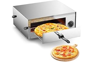 Goplus Electric Pizza Oven Stainless Steel Pizza Baker for Kitchen Commercial Use, Snack Oven