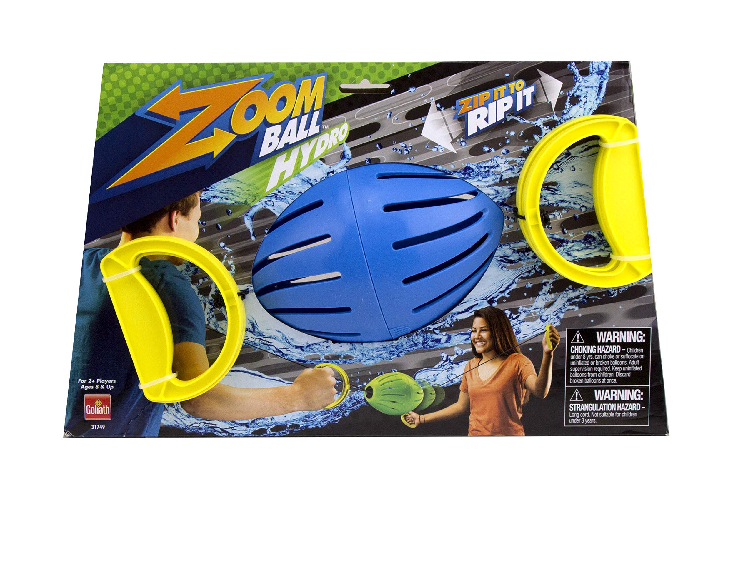 WAHU Hydro Zoom Ball | Zip it to Rip it | Battle Family and Friends With Added Water Balloons | Garden Games | For 2 Players Ages 8 Plus
