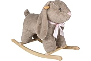 Bonnie Bunny Ride On Toy with Big Floppy Ears, Stuffed Animal Rockers for 18+ Month Old Infants and Toddlers, Stuffed Rocking Animal Child Rocking Toy (Bonnie Bunny) Forest & Twelfth