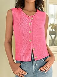 Yousify Sweater Vest for Women Spring Summer Tank
