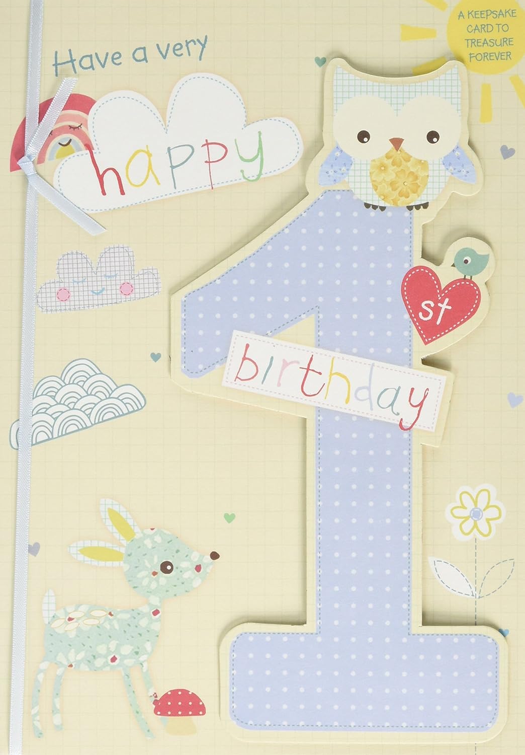Hallmark 1st Birthday For Him Kids Fairies Keepsake Card Medium