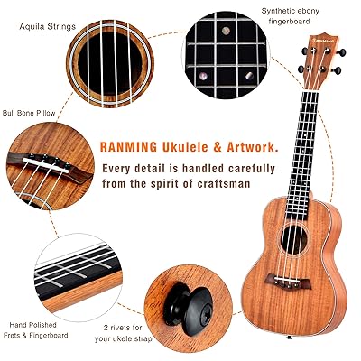 Buy Ranming Concert Ukulele Kit Acacia 23 Inch Ukelele Beginner Set With Ukele Gig Bag Strap Tuner Nylon String Picks Cloth And Ukulele Manual Acacia Ukalalee Yukalalee Concert 23 Online In Mozambique B08h82ymqc