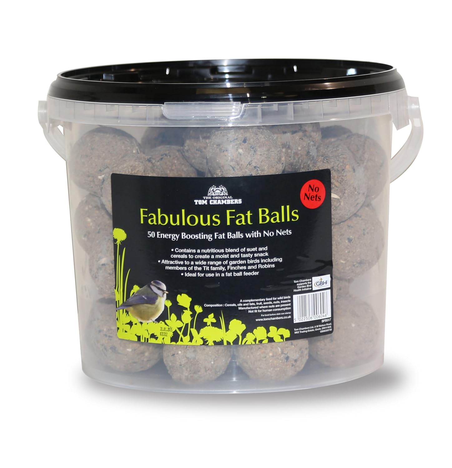 Bird Food Tom Chambers 50 Fabulous No Nets Fat Balls Pet Supplies Bird