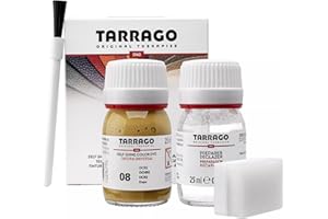 Tarrago Leather Dye Kit with Deglazer and Applicator - Restore & Recolor Shoes, Boots, Purses, Wallets, Jackets, and Furniture - Rich Pigment - 25mL