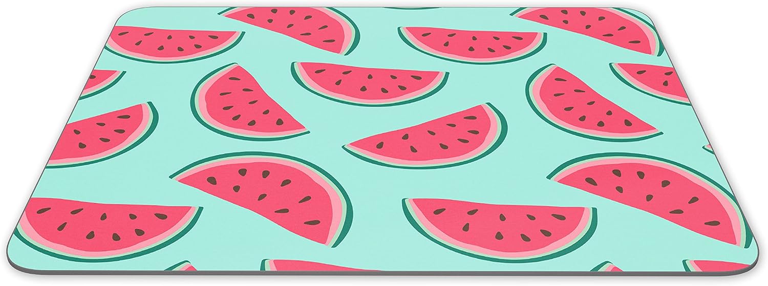 Funky Watermelon Print Mouse Mat Pad - Melon Fruit Summer Gift Computer #13203, Multicolor, 23.5cm x 19.6cm x 5mm - Image 3