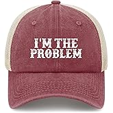 I'm The Problem Trucker Hat Women Trendy Mesh Trucker Hats for Summer