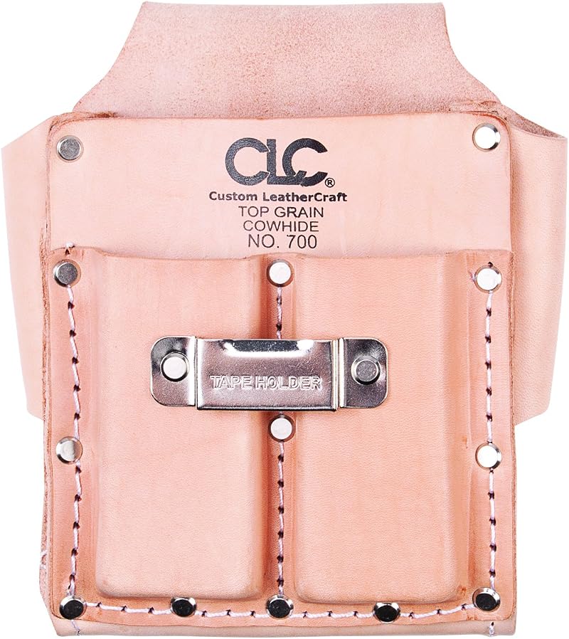 Custom Leathercraft CLC 700 Tool Pouch Heavy Duty 5-Pocket Tan Leather