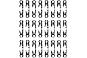 Amazon Basics Glove Clips for Work Gloves and Belts with Snag-Free Breakaway Design, Black, 24-Pack