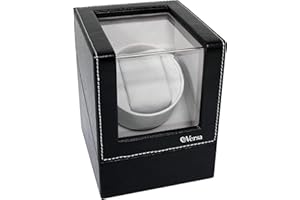 Single Watch Winder by Versa - Elite Automatic Watch Winder - Quiet Japanese Motor - 12 Settings - Compatible with Rolex's, Cartier, Omega, and More