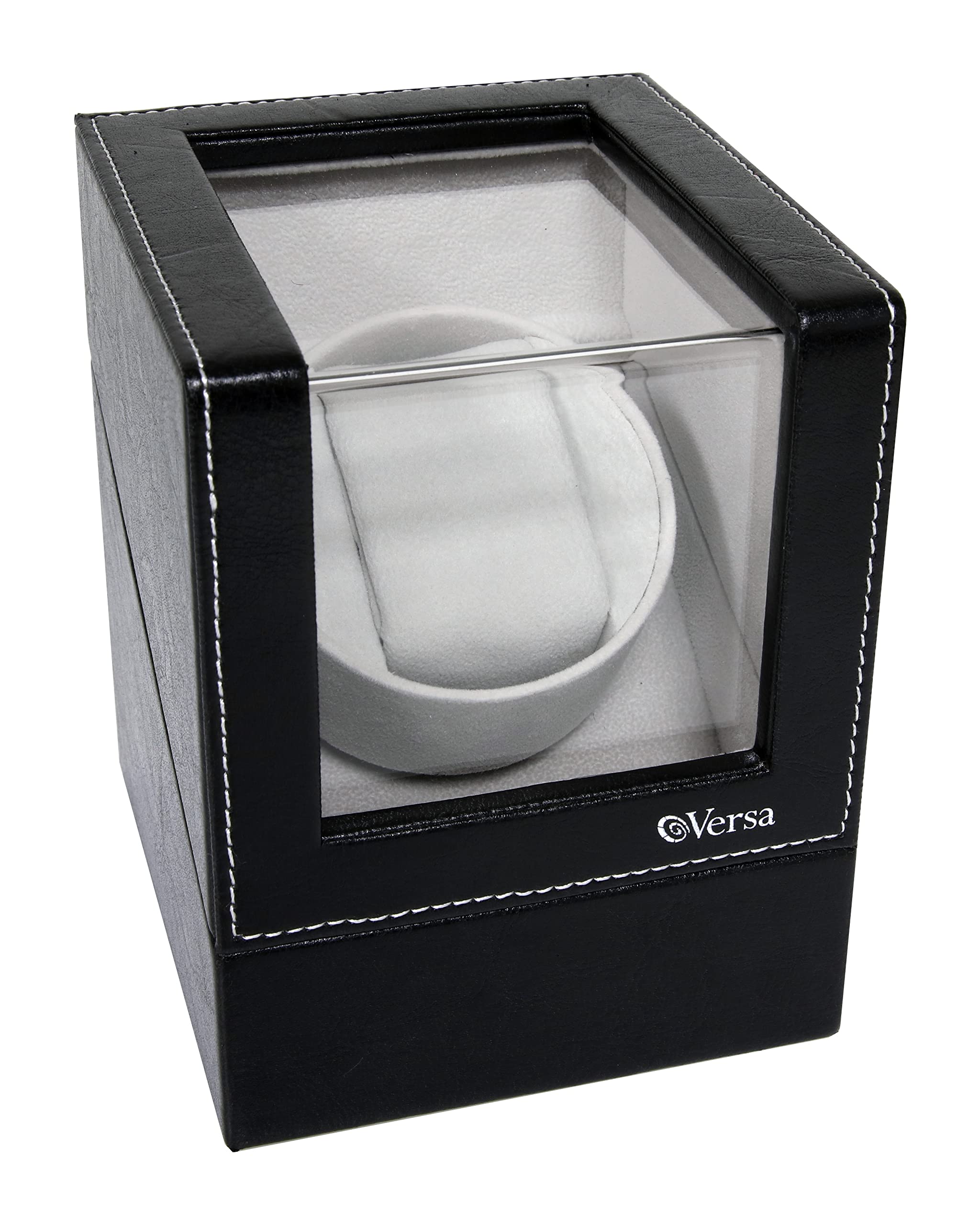 Single Watch Winder by Versa - Elite Automatic Watch Winder - Quiet Japanese Motor - 12 Settings - Compatible with Rolex's, Cartier, Omega, and More