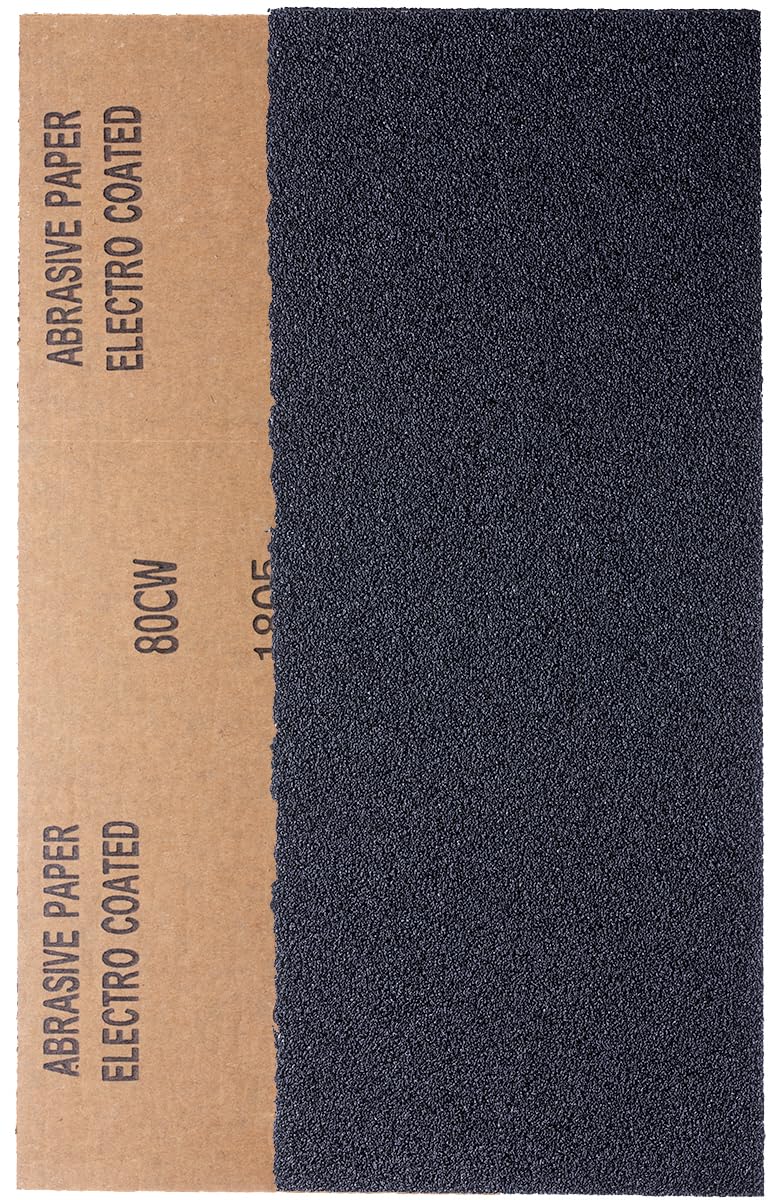YoiYee 80 Grit Wet & Dry Sandpaper Sheets, 23 x 9.5cm,Medium Abrasive Sand Paper Roll for Wood, Metal, Plastic, Glass, Stone and Wall Sanding, 10 Pack