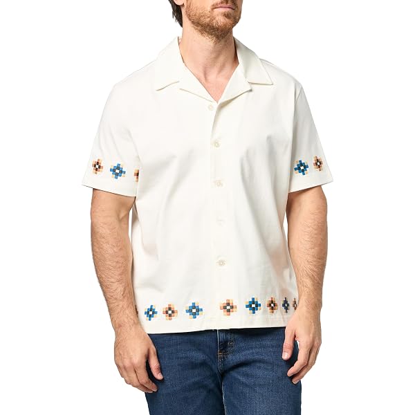 Amazon.com: PS Paul Smith,Mens SS Casual FIT Shirt Tile EMB