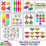 V B Party + Play Party Bag Fillers 150pc Assorted Fidget Toys Stickers view 2