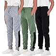 Real Essentials 3 Pack: Boys Cotton Active Fleece Jogger Sweatpants
