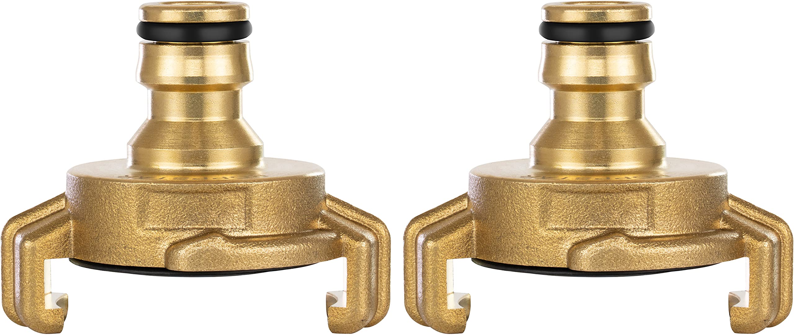 Poppstar 2X Brass Quick Coupling Claw System on Plug Connector for Garden Hose — image 1