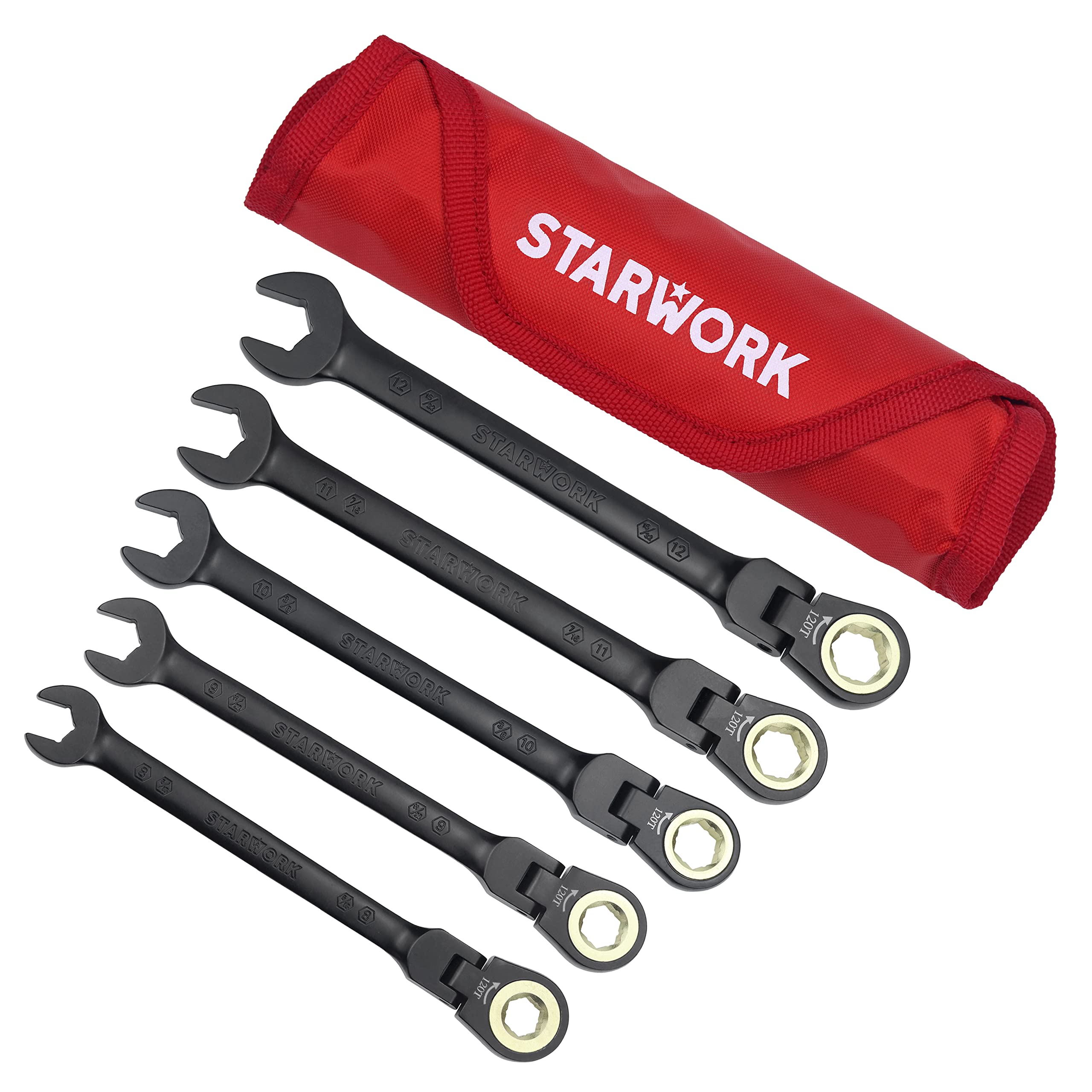 Photo 1 of STARWORK TRUE MECHANIC™ Ratcheting Wrench Set (5PC 120T FLX)