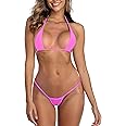 SHERRYLO Micro Bikini Extreme G String Slutty Mini Thong Bikinis Sexy Teeny Swimsuit for Women Triangle Exotic Bathing Suit