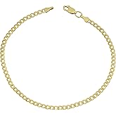 Kooljewelry 14k Yellow Gold Filled 3.2 mm Miami Cuban Curb Chain Bracelet (8.5 inch)