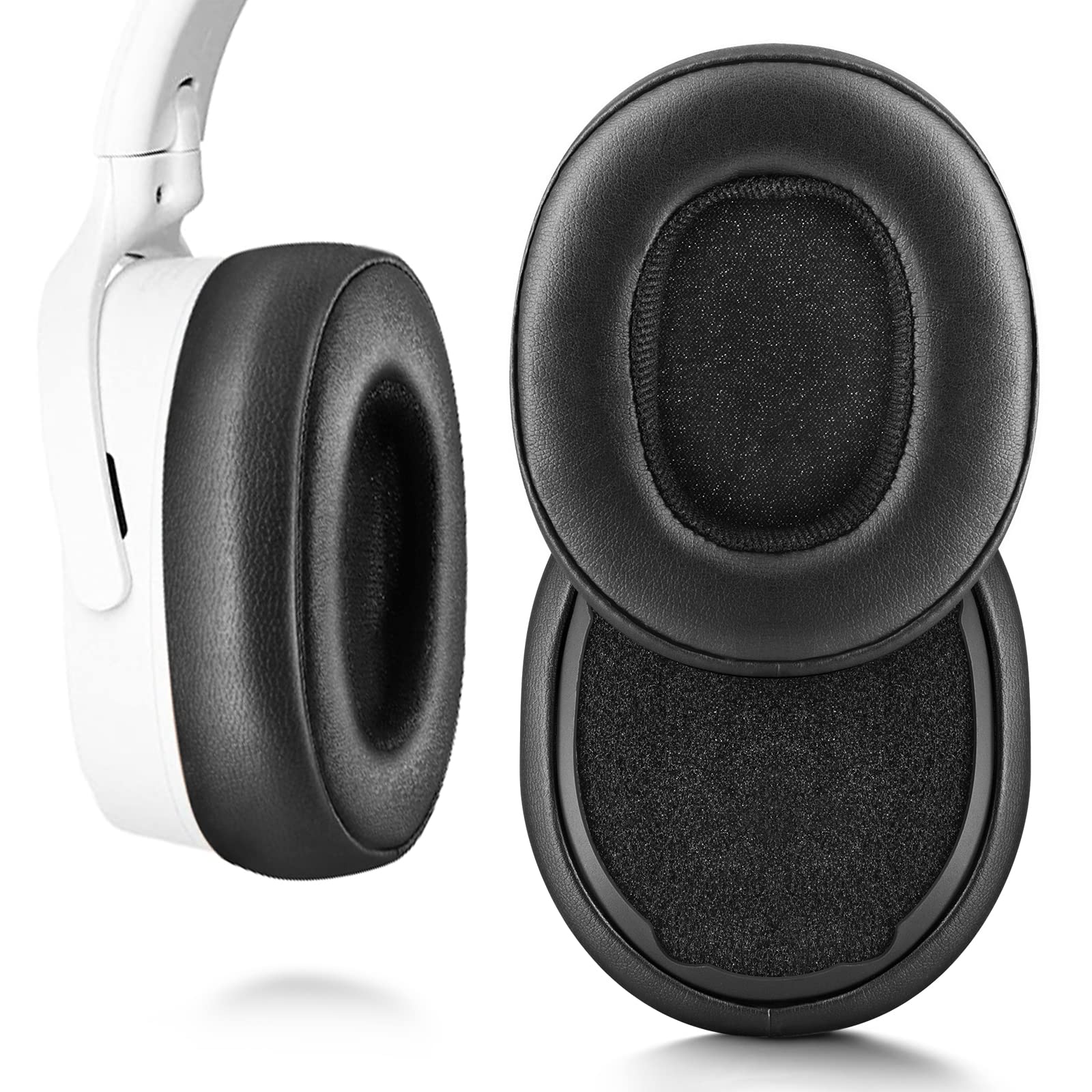 XBERSTAR Ear Pads for Skullcandy Crusher Wireless/Evo/ANC/Hesh3, Protein Skin, Noise Blocking, Comfortable, Replacement Earpads (Black)