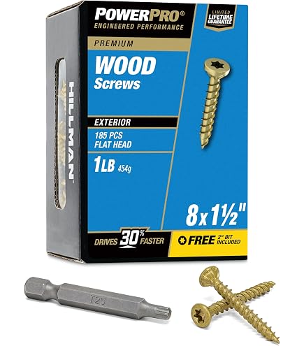 Amazon.com: Power Pro Premium Exterior Wood Screws, #8 x 1-1/4