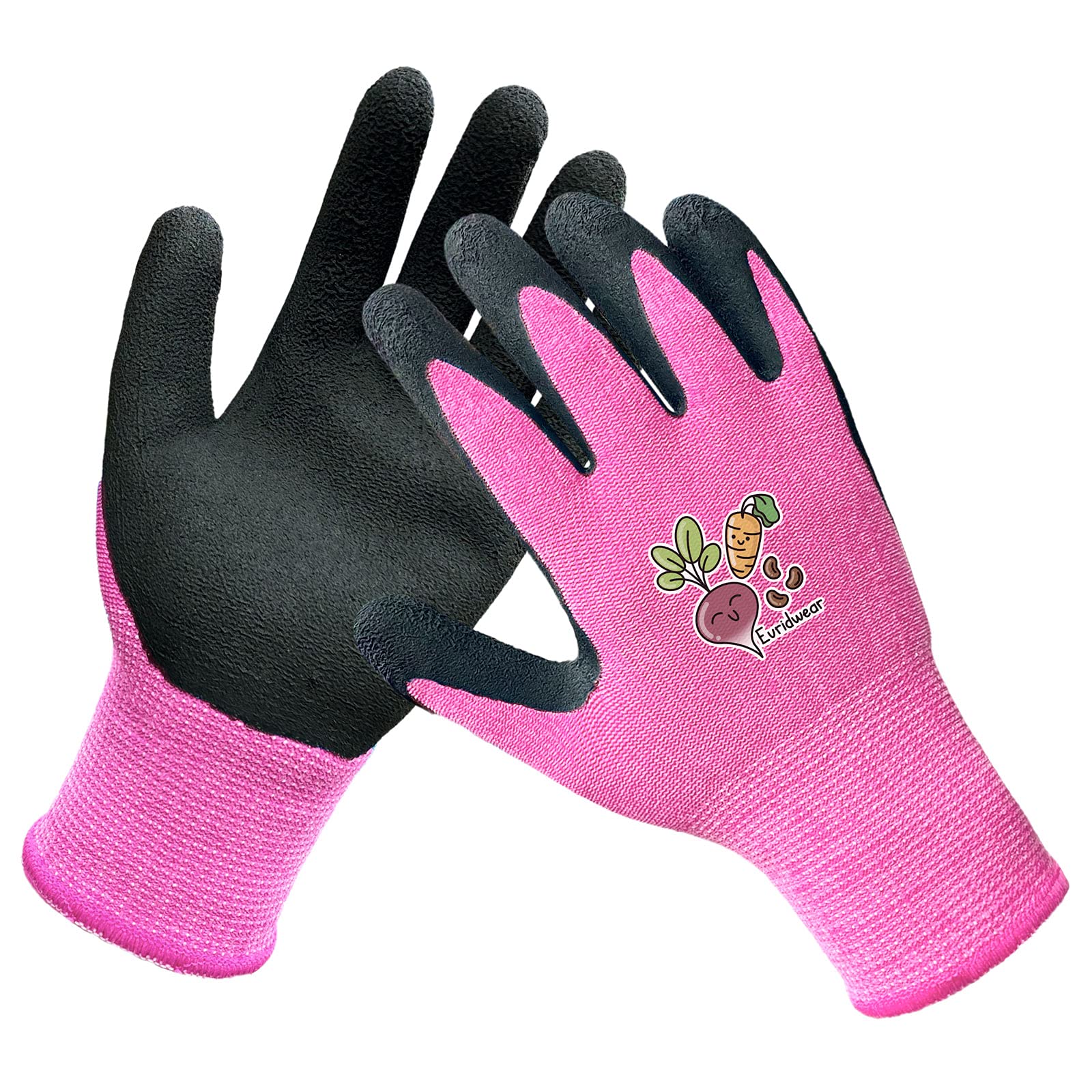 Photo 1 of Evridwear Kids Gardening Gloves for Boys Girls Outdoor Yard Work,Planting (XS (3-5yr), Pink)
