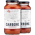 Carbone Pasta Sauce VARIETY PACK of Marinara & Arrabbiata | Tomato Sauce Made with Fresh & All-Natural Ingredients | Non GMO, Vegan, Gluten Free, Low Carb Pasta Sauce | 24 Fl Oz (Pack of 2)