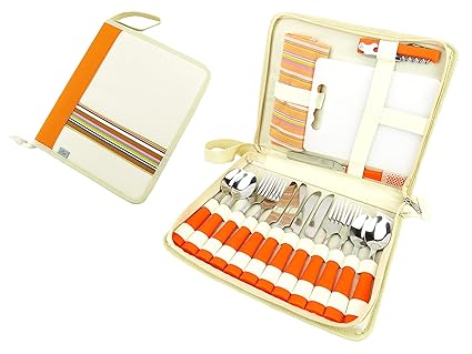 Amazon.com: Linico - Juego de cubiertos de viaje de acero ...