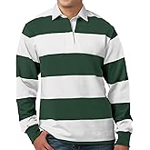 Buy Cool Shirts Mens Long Sleeve Rugby Polo Shirt