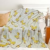 Koesnbre Cute Duck Blanket for Women Girls Kids Adults 40" x 50", Flannel Throw for Sofa Couch Bed Living Room, Gifts for Animal Lovers