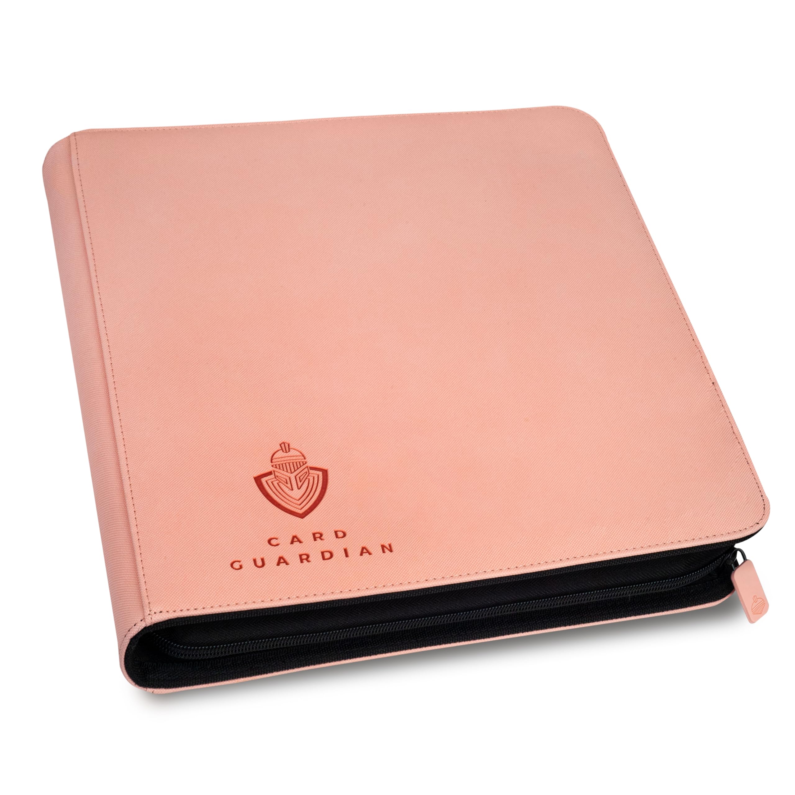 Card Guardian 12 Pocket Card Binder with Zipper – Premium Trading Card Binder Holds 480 Cards – Side-Loading TCG Binder for MTG, Lorcana, Match Attax, One Piece & More (Pink)