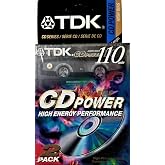 TDK CD Power 110 Cassette, 2pk High Bias Audio Cassette Tapes