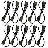 10 Pack of 2 Foot IEC 320 NEMA C13 C14 10A 18AWG AC