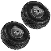 Caltric 2X Front 4" Rim and Tire Compatible with Snapper Rear Engine Riding Mower 7052267 4.1/3.6-4"
