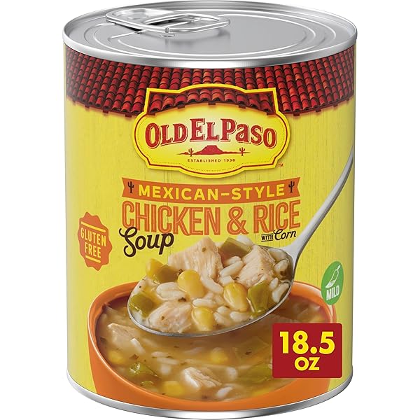 OLD EL PASO MEXICAN-STYLE CHICKEN AND RICE WITH CORN SOUP, READY TO SERVE CANNED SOUP, 18.5 OZ