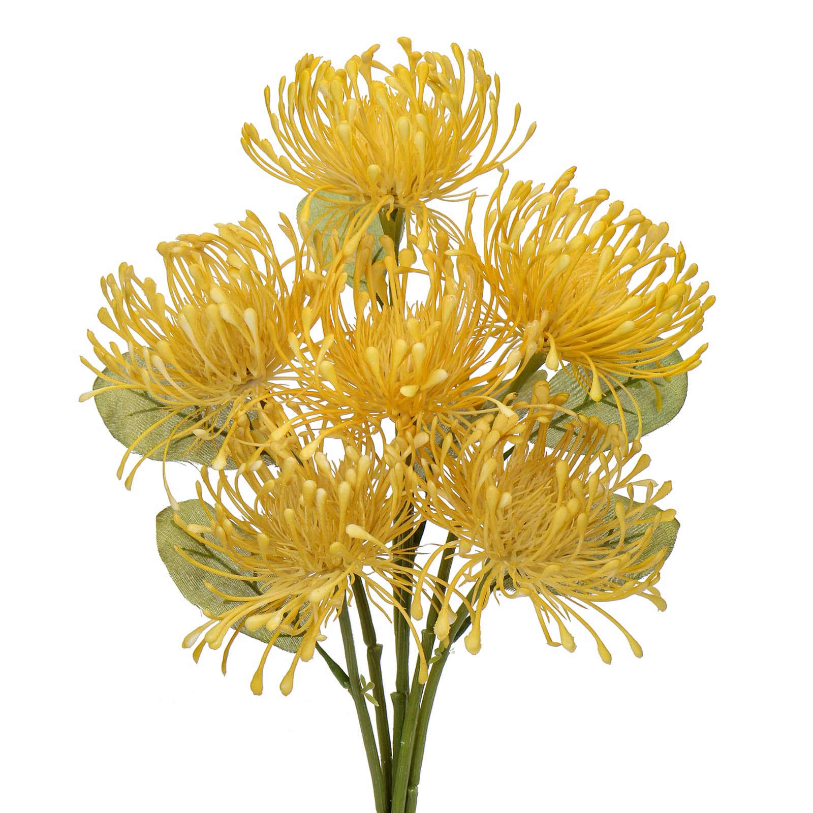 Briful 6 PCS Artificial Chrysanthemum Flowers Yellow Artificial Flowers Spider Mum Fake Flowers Pick Artificial Spider Mum Flowers for Floral Arrangment Wedding Bouquet Home Bathroom Decor
