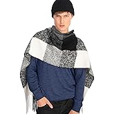 MISTI Oversized Blanket Scarf for Women & Men | Chunky Plaid Baby Alpaca Wool | Soft, Cozy & Warm Winter Wrap