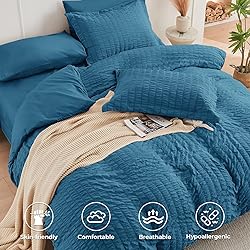 HYMOKEGE Teal California King Comforter Set