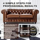 STARTSO WORLD Leather Recoloring Balm 8oz Leather Repair Kit Medium Brown view 8