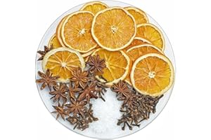 PEXTIAN Simmer Pot Potpourri, Tis The Season Stovetop Potpourri with Dried Orange Slices, Star Anise, Clove and Vanilla Salt, Simmering Potpourris Mix for Christmas, Home Fragrance, Housewarming, Hostess Gift
