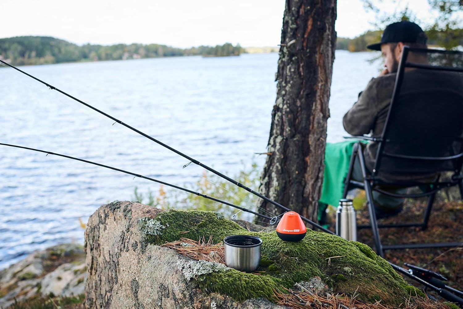 Deeper Start Smart Fish Finder - Castable Wi-Fi Fish Finder for Recreational Fishing from Dock, Shore or Bank, Black/Orange, 2.4" (DP2H10S10): Sports & Outdoors