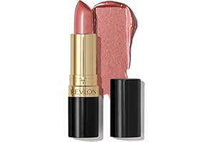 REVLON Lipstick, Super Lustrous Lipstick, Creamy Formula For Soft, Fuller-Looking Lips, Moisturized Feel in Pinks, Rose & Shine (619) 0.15 oz