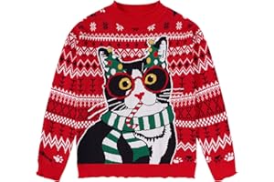 Kimoda Girls Kids Ugly Christmas Sweater Winter Funny Knitted Xmas Pullover Long Sleeve Top 7-14 Years
