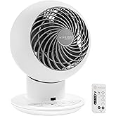 IRIS USA WOOZOO Desk Fan with Remote, Oscillating Table Air Circulator, 5 Speeds, 82ft Max Air Distance, Adjustable Tilt, Low