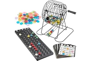 Royal Bingo Supplies Deluxe 6-Inch Bingo Game with Colored Balls, 300 Bingo Chips and 50 Bingo Cards