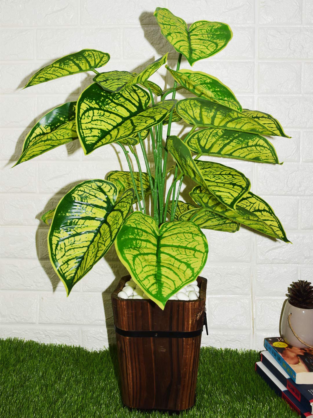 Fourwalls Miniature PVC Artificial Plant without Pot (10 cm x 10 cm x